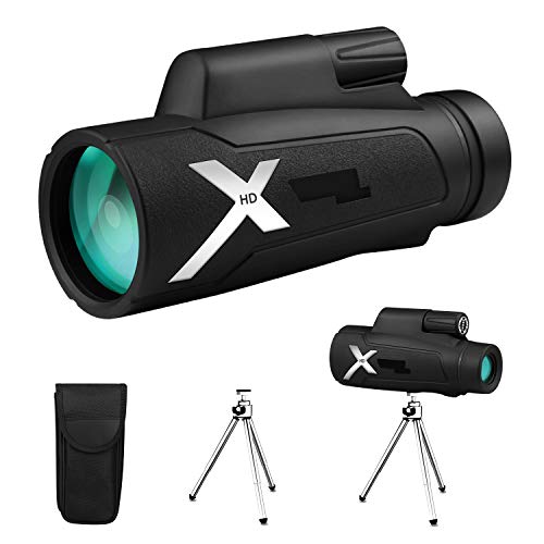Monocular SYOSIN 1250 High Difinition Telescope Smartphone Holder-Waterproof Fogproof Moistureproof and BAK-4 FMC Multi-Layer Coated for Travelling Hunting or Watching Games and Concerts.
