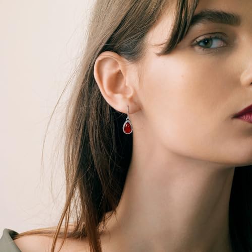 Small Teardrop Earrings for Women Trendy Colorful Dainty Crystal Dangle Earrings Set Silver Vintage Boho Drop Earrings Jewelry3