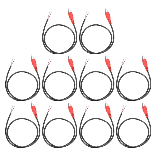 Cable de altavoz RCA a cable desnudo con transferencia sin pérdidas 22 AWG y extremos pelados