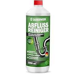 SauberWerk® - Profi Abflussreiniger & Rohrreiniger „Haarfrei“ (1L) - Haarentferner flüssig für Toilette, WC & Küche EXTRA STARK - Rohrfrei & Abflussfrei gegen Abfluss-Verstopfung Haare & Organischem