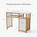 OmySalon Manicure Table w/Wooden Drawer Storage, Gold & White Marbling Nail Desk for Nail Technicians, Nail Station for Salon Spa Beauty Makeup, Acetone Resistant, 43.3'' L W/O Dust Collector