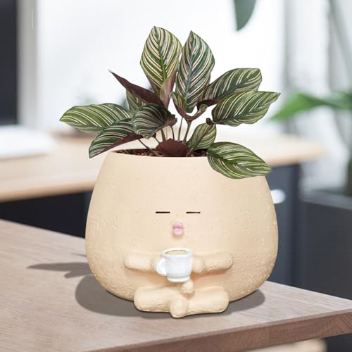 Best Cute Coffee Pot 17 Toparad Smily Face Planter Pot with Coffee Cup Cut