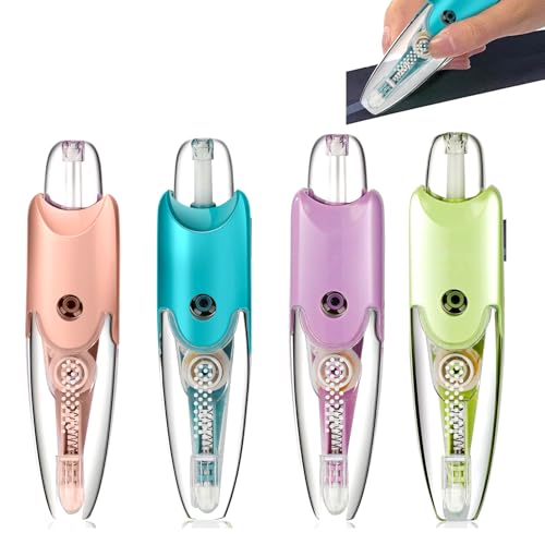 BHSDZX Glue Tape Double Sided Tape Dispenser Adhesive Glue Roller Runner 4 Pack Scrapbook Tape for School Home Office Crafting