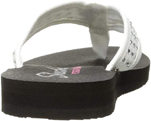 Skechers Skechers Women's Meditation Rhinestone Flip Flop, White, 10 M US
