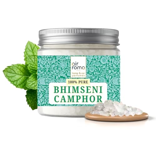 AIR ROMA Bhimseni Original Camphor 100g Jar - Pack of 1 | 100% Pu...