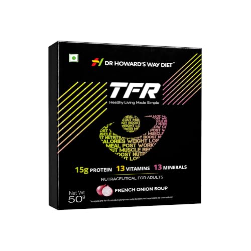 Image of DR HOWARD'S WAY DIET French Onion Replacement Powder for Weight Loss & Weight Management | Savory Onion-Flavored Drink Mix | Low-Calorie Meal Replacement Support | Easy to Mix |Less Than 200 Calories Per Meal Pack of 28 Each 50 Grams