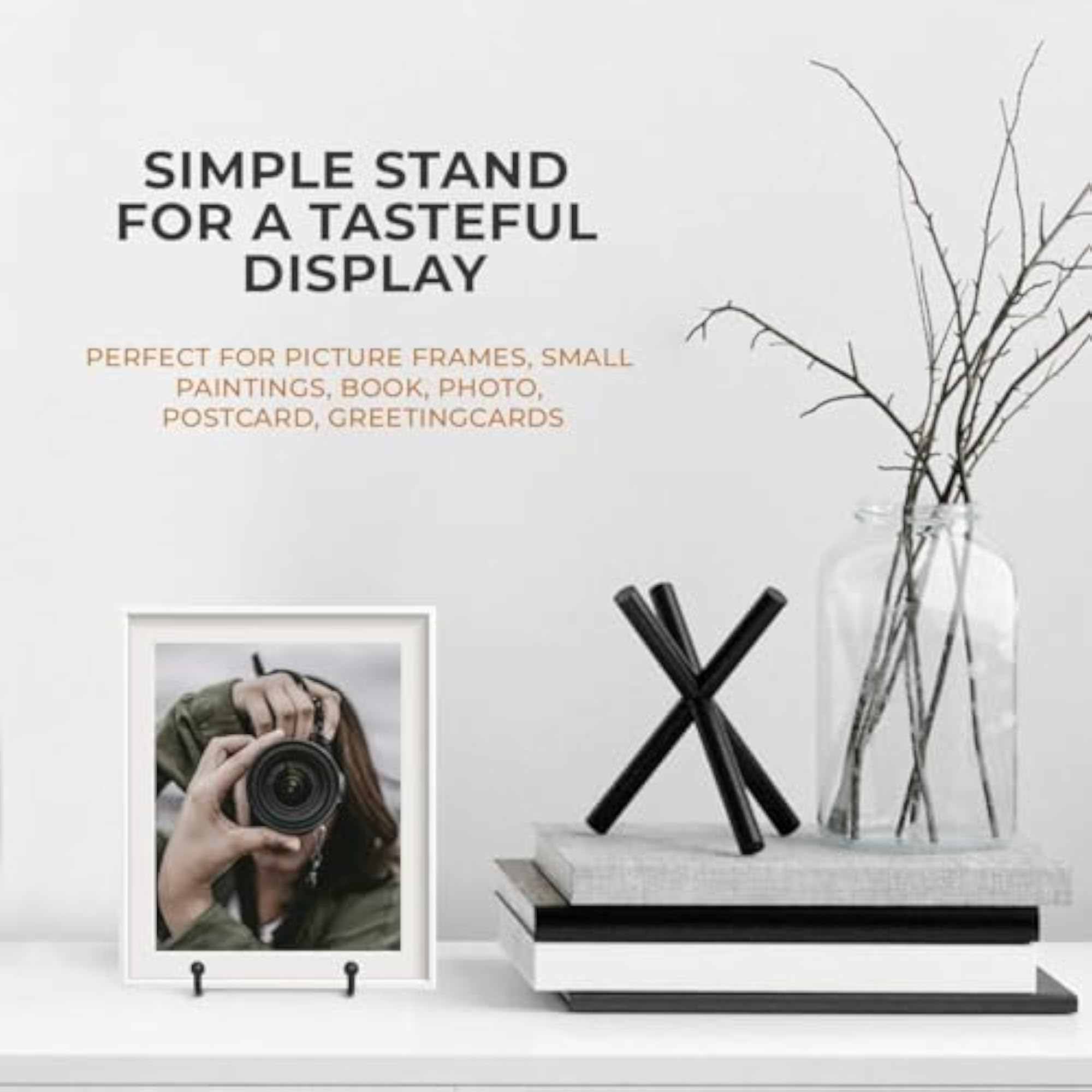 Plate Stands/Holder for Display, 8 Inch, Metal Frame