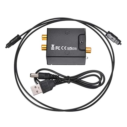 Q-XIAOKEAI Placa de Captura de Vídeo Conversor de Áudio Digital para Analógico Fibra Ótica Toslink Sinal Coaxial para RCA