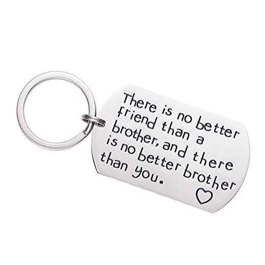 Big Brother Gifts - Llavero con texto en inglés "There is No Better Friend Than a Brother Gifts for Friend - - Medium