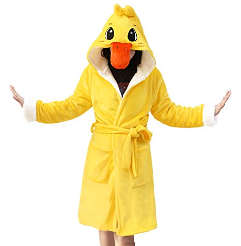 Lifeye Animal Duck Bathrobe Adult Robes Pajamas Night Gown Yellow