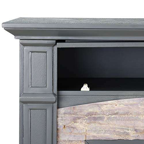 Southern Enterprises Seneca Electric Media Fireplace, Gray #TOP4