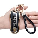 LCXJMWKL for Porsche Key Fob Cover, Compatible with Porsche 911 Cayenne Panamera Macan Protector Sleeve Accessories