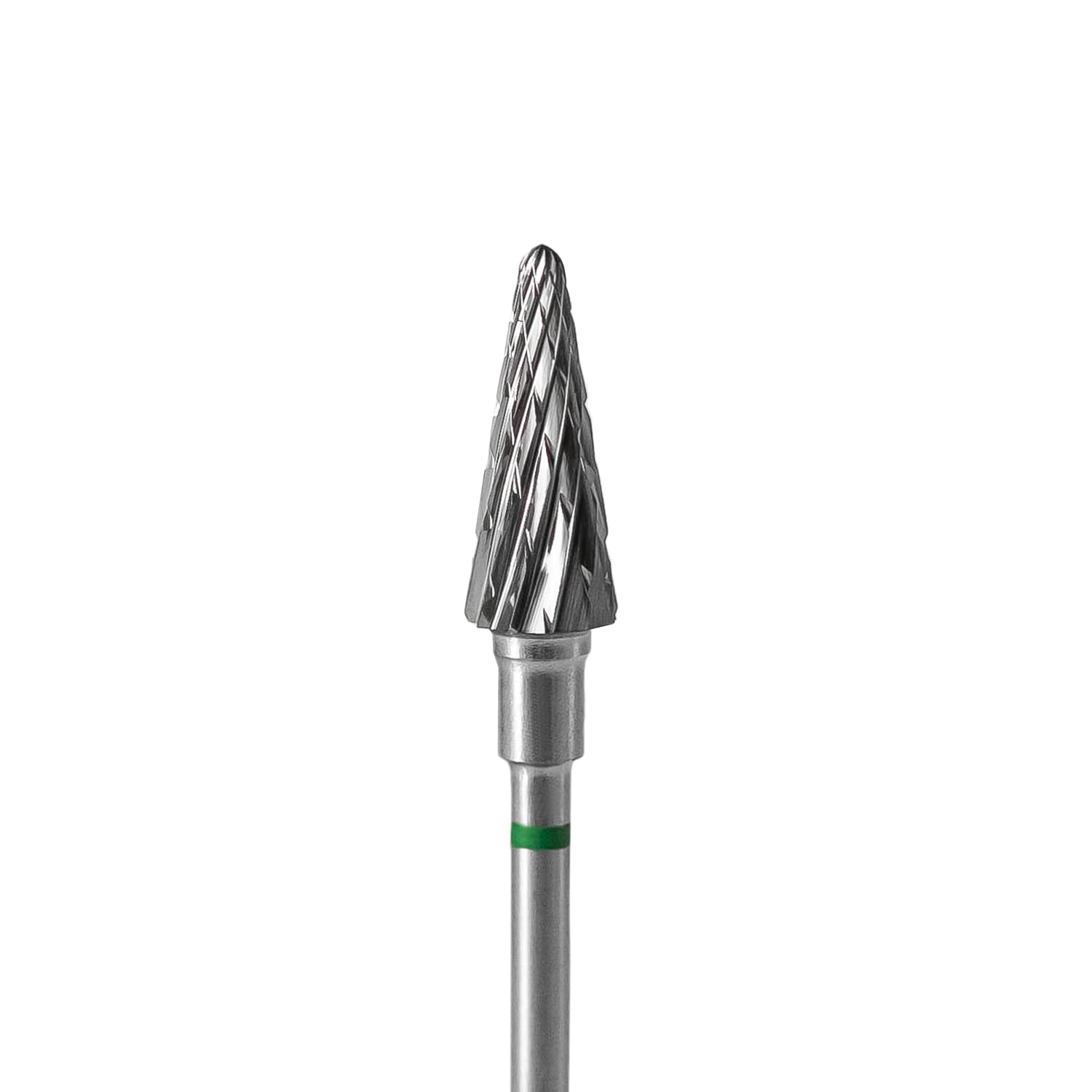 Staleks Punta da trapano a cono verde per unghie grossolane per manicure, in carburo, frustum, gel acrilico, poligel, rimozione unghie, 6/14 mm