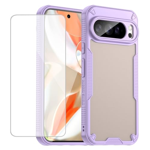 Bohefo Pixel 10 Pro XL�p�P�[�X/Google 10ProXL G45RY�p�P�[�X �����K���X�X�N���[���v���e�N�^�[�t���A������������o�b�N�J�o�[ ����~�ߌg�ѓd�b�J�o�[ Google Pixel 10 Pro XL�p �p�[�v��