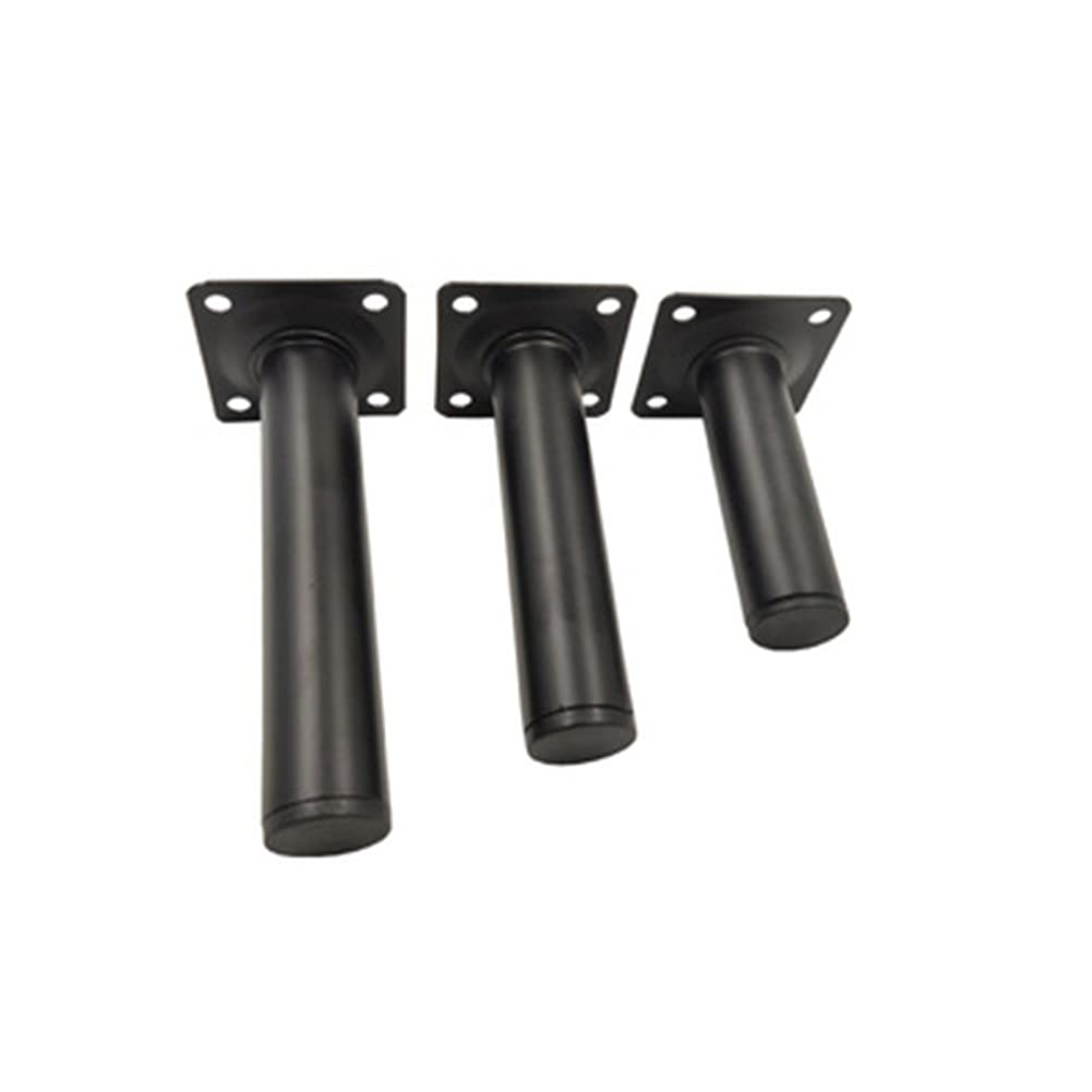 4 pezzi gambe mobili nere, gambe del divano piede medio moderno gambe armadio in metallo piedi mobili di ricambio fai da te per armadio armadio divano sedia tavolo(Size:18cm)
