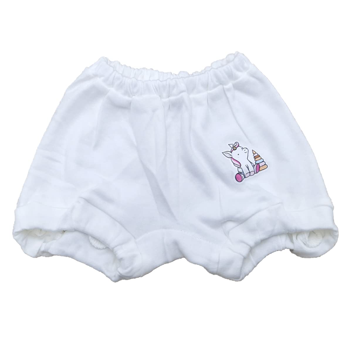 Baby Bucket Soft Cotton Baby Girl's & Boy's Panties Set of 6 (6 Months-12 Months, Bloomer -White Colour-15WH1) 2