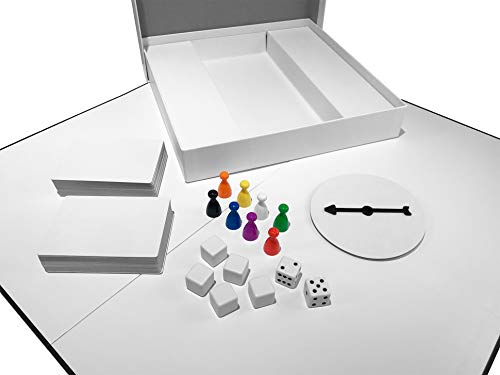 Create Your Own Board Game Set – DIY Kit with Blank Game Board, Game Pieces, Blank Cards, Dice, Spinner – Build Your Own Game Kit by Apostrophe Games - Image 3