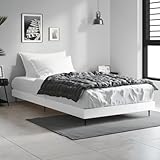 high gloss bedroom cupboards Home Outdoor OthersBed Frame High Gloss White 100x200 cm Engineered Wood