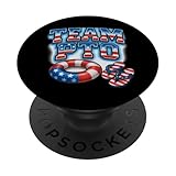 Team PTO American Flag Floatie Summer Day Off Graphic PopSockets Adhesive PopGrip