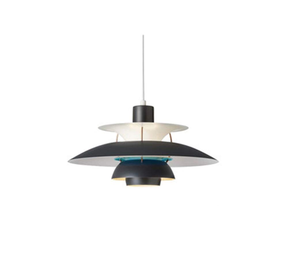 SYAXVOM Nordic Modern Style Night Chandelier Living Room Light - Minimalist Ceiling Lamp for Room, Bedroom, Study, Restaurant White and Black