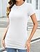 Beluring Women Crew Neck Tops Short Sleeve Casual Summer Tunic Basic Soft Tshirt (White, M)