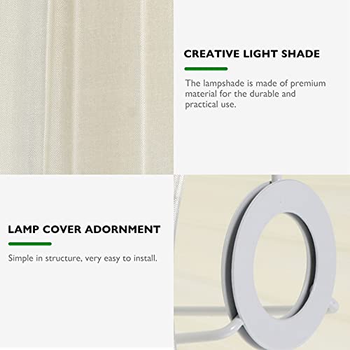 Lurrose Vintage Decor Wall Lamp Lampshade Cloth Lampshade Clip On Bulb Lamp Shade Classic Modern Medium Lamp Cover For Floor Table Bedside Lamp (Beige) Hanging Lamp Lampshade Lamp Shades #TOP3