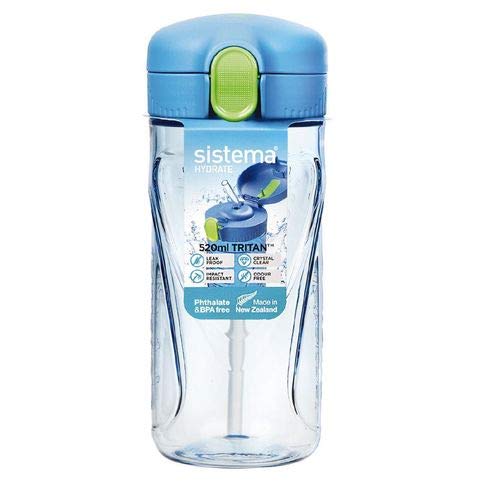 Sistema520ml Tritan Quick Flip Bottle Blue, 6200