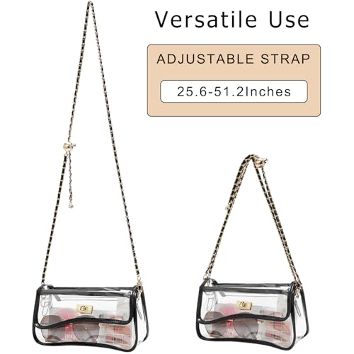 Image of YGR Clear Bag Stadium Event Concert Approved, Transparent Clear Crossbody Purse Shoulder Bag for Women