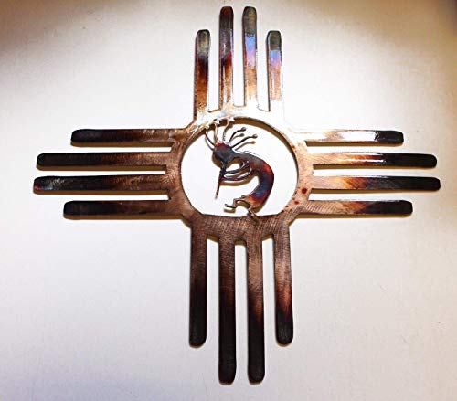 Southwestern Zia with Kokopelli Metal Wall Art Decor 14