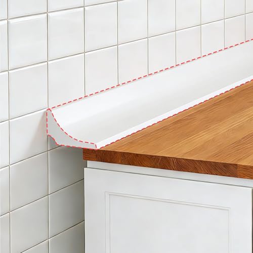 Bande d'étanchéité autocollante pour baignoire, sol de pièces humides - Blanc (2 m)