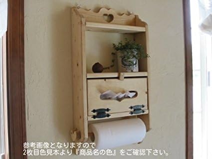Amazon Co Jp カントリー家具 ティッシュボックスシェルフ ハート ナチュラル キッチン収納 ハンドメイド家具 ホーム キッチン