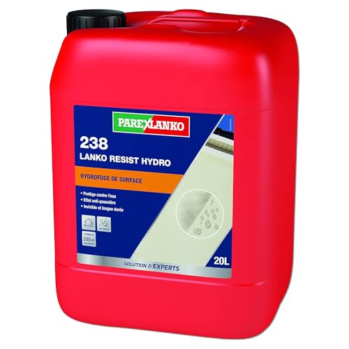 Parexlanko - Hydrofuge de surface - 238 Lanko Resist Hydro - Protection anti-tache imperméabilisante longue durée - Toiture, façade et terrasse - 20L