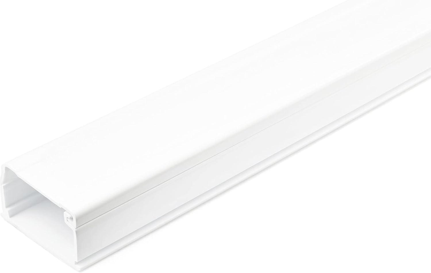 StarTech.com Solid Cable Management Raceway with Adhesive Tape & Cover, 1-3/4"(45mm) W x 1-1/8"(27mm) H - 6ft(1.8m) Length, PVC Network/Power Cord Hider - Wall Wire Duct System, UL Listed, TAA