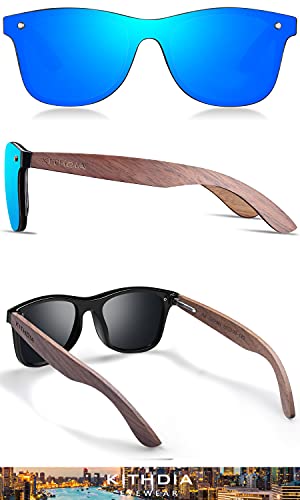 Zebra Wooden Bamboo Sunglasses Polarized for Men and Women - Wood Temples Sunglasses S50292