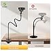 Webcam Stand Phone Mount for Desk, Small Gooseneck Desk Tripod & Tabletop Phone Holder with Clamp & 1/4