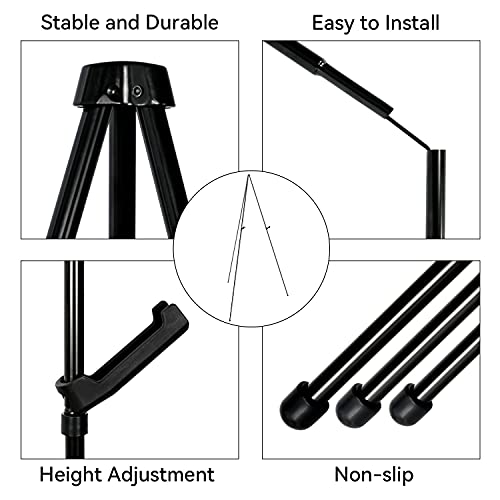 Instant Display Easel Stand & 63" Portable Artist Floor Easels - Easy Folding Telescoping Adjustable Art Poster Metal Easels For Painting Canvas, Wedding Signs, Posters (6 Pack) #TOP1