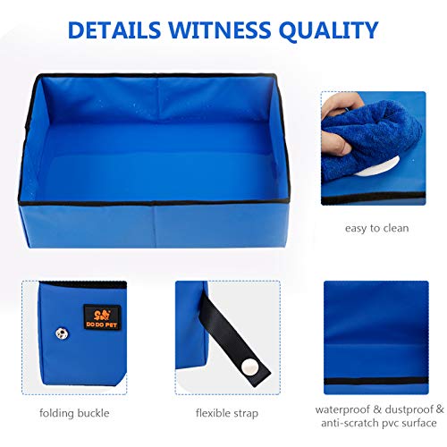 ninhada de estimação,Caixa de areia para gatos dobrável Tecido portátil dobrável à prova d'água ant