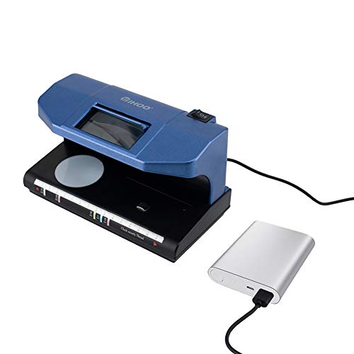 Tihoo Counterfeit Bill Detector With Magnetic And Uv Detection, Money Marker Counterfeits Money Detector, Counterfeit Bill Money Detector Checker, Blue #TOP7
