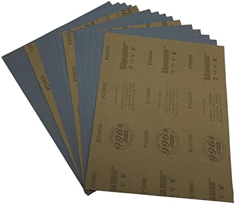 2000 Grit Wet Dry Sandpaper, 15PCS 9x11 Inch Silicon Carbide Sanding Sheets