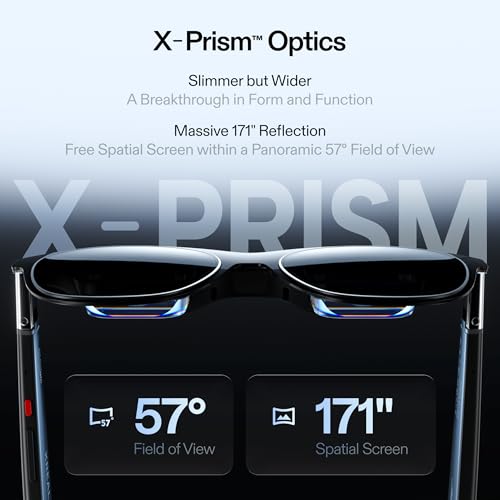 XREAL One Pro AR Glasses, X1 Chip, Native 3DoF, 3D Mode, X-Prism™ Optics, 57° FOV 171" 120Hz FHD, Sound by Bose, Compatible with iPhone 16/15, Steam Deck, ROG, Mac, PC, Android & iOS - M (IPD 57-66mm) - Image 2