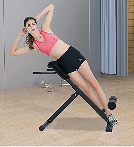 Wahhwf Roman Chair For Abs - Roman Chair Back Extension For Home Gym, Foldable Hyperextension Bench Heavy Duty, Adjustable Back Exercise Training Equipment, Loads 330Lbs #TOP7