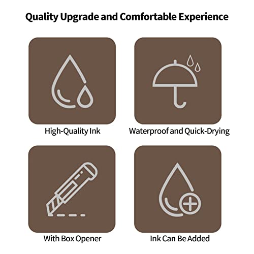 Carimbo de de proteção contra roubo de identidade 2 em 1 - carimbo de confidencial com lâmina aberta