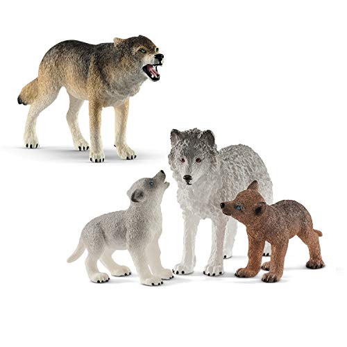 Preisvergleich Produktbild Schleich 14821 Wolf + 42472 Wolfsmutter mit Welpen