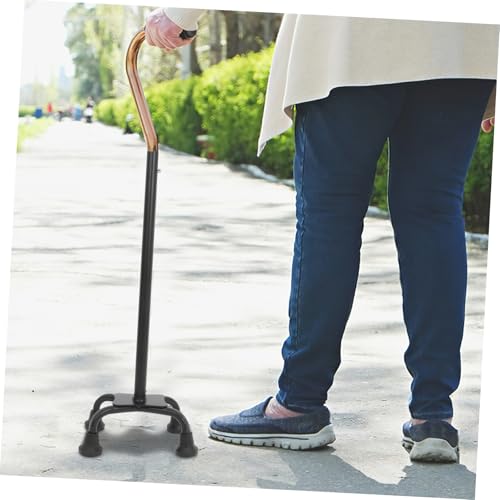 4 Accessoires voor vierpootkrukken wandelstok Ouderen loopstok accessoires Ouderen hulpmiddelen voor loopstok Looprek accessoires vervangende steunzolen klimpaal pad rubber Black FOMIYES - Afbeelding 5