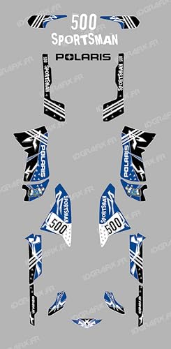 Kit décoration Street Bleu pour rénover les plastiques du Polaris 500 Sportsman
