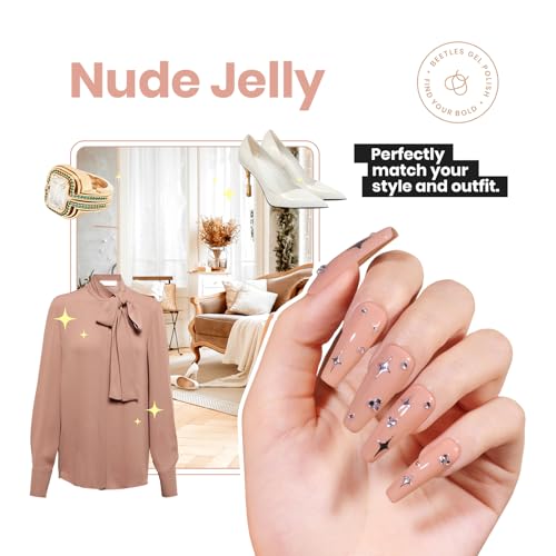 Image of Beetles Nail Polish, Jelly Nail Polish Nude Nail Concealer Fast Dry Quick