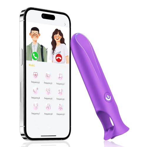 DFEUSY Bullet Vibrator Sex Toys - App Control Adult Toys for Women, G Spot Mini Vibrator with 9 Vibrations, Lipstick Female Vibrator Discreet for Travel, Adult Sex Toys & Games for Couples (Purple)