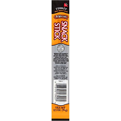 Old Wisconsin Honey Turkey Sausage Snack Sticks, Naturally Smoked, Ready to Eat, High