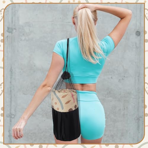 Bulyoou Non Slip Yoga Mat Towel with 4 Corner Pockets with Travel Bag Sweat Absorbent Microfiber Hot Yoga Mat Towel Grip Soft Yoga Blanket for Hot Yoga, Pilates, Workout, Gym 74\"x25\"(Boho)