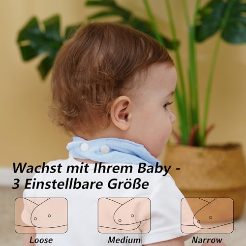 Kewlife gift Lätzchen Baby Musselin Dreieckstuch Baby Halstuch Verstellbare für Junge und Mädchen